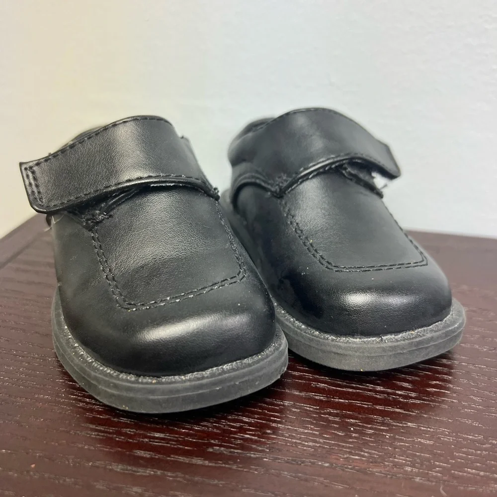 Tiny‎ Toes-Black Baby Shoes with Velcro, Size:3, Pre-Owned